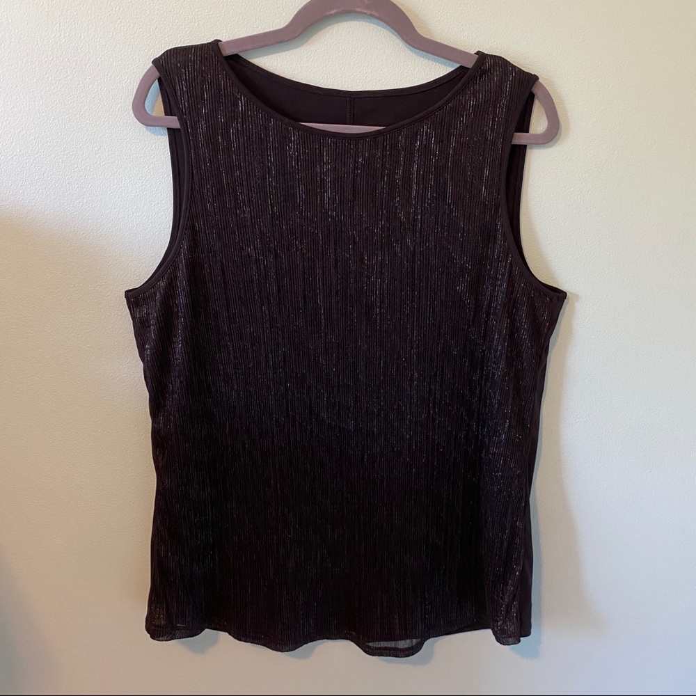 COPY - FREE w/purchase Black Shimmery Formal Tank Top